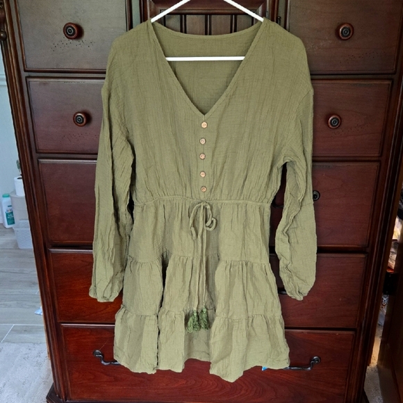 Cupshe Dresses & Skirts - 🌻NWT, Cupshe, Olive Green Women's Dress, Sz. L